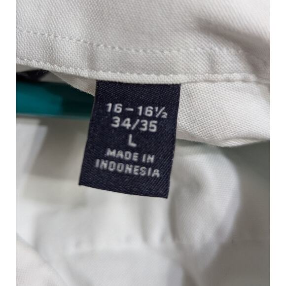 Tommy Hilfiger White stretch poplin shirt Button down Oxford L regular Chest 48" - Picture 11 of 11
